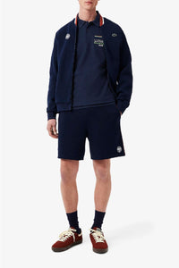 Polo coupe droite Lacoste x Roland-Garros en piqué - Marine