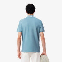 Polo ajusté jacquard en piqué - Calcaire