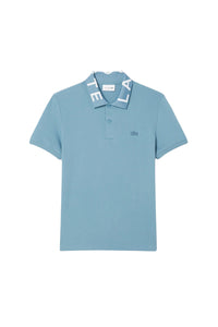Polo ajusté jacquard en piqué - Calcaire