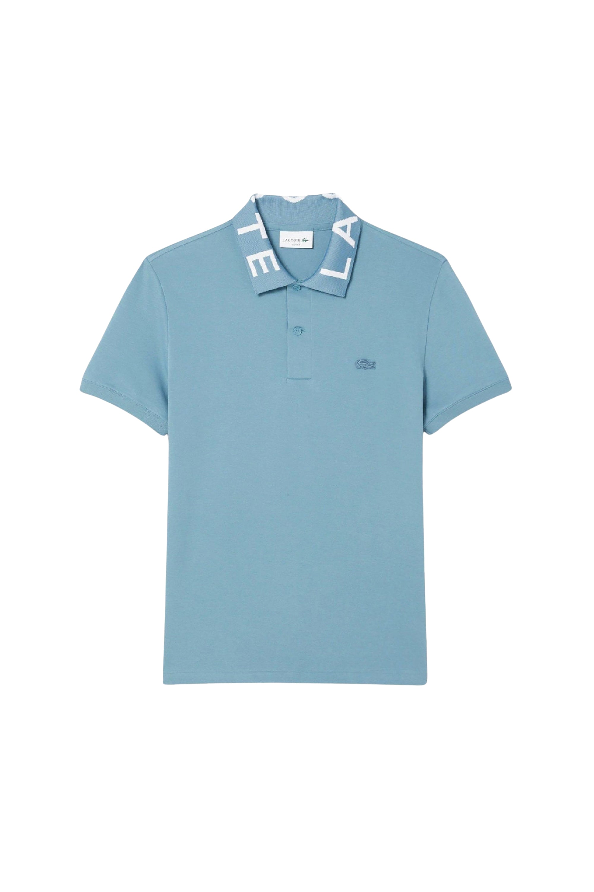 Polo ajusté jacquard en piqué - Calcaire