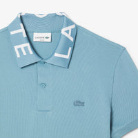 Polo ajusté jacquard en piqué - Calcaire