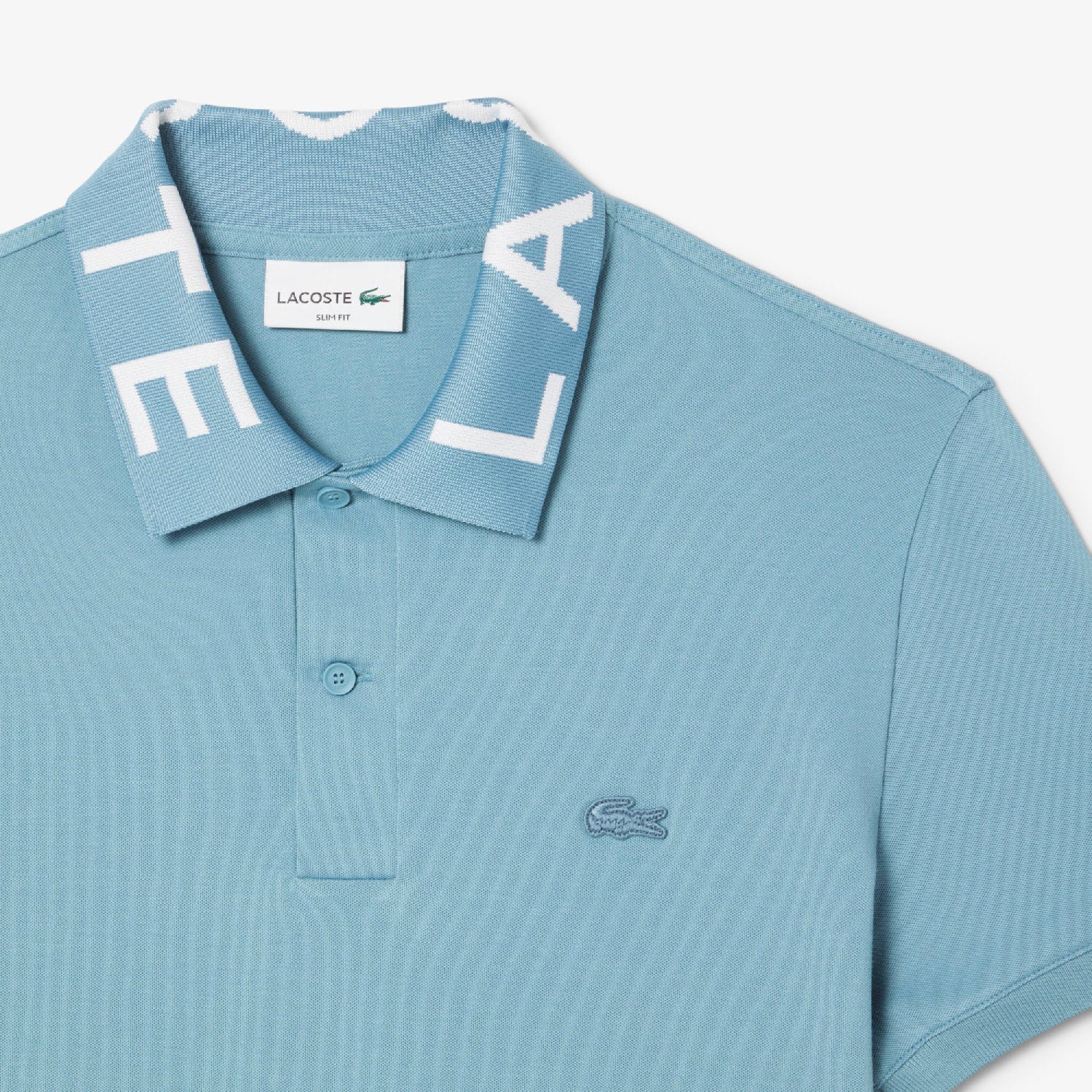 Polo ajusté jacquard en piqué - Calcaire