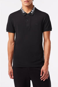 Polo ajusté en piqué - Noir