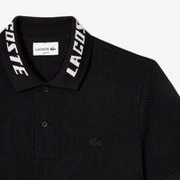 Polo ajusté en piqué - Noir