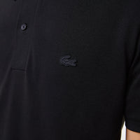 Polo ajusté en piqué - Noir