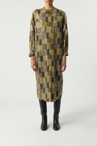 KAKI/ECRU ROBE CHAINE & TRAME PHILOMENE