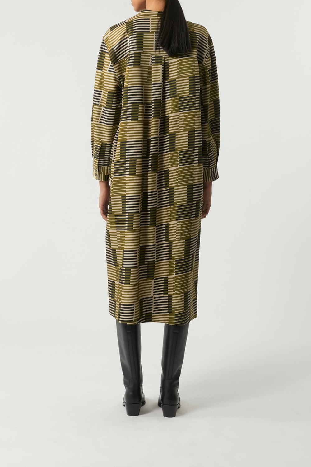 KAKI/ECRU ROBE CHAINE & TRAME PHILOMENE