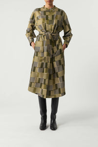 KAKI/ECRU ROBE CHAINE & TRAME PHILOMENE