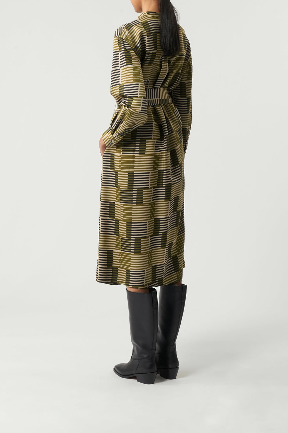 KAKI/ECRU ROBE CHAINE & TRAME PHILOMENE