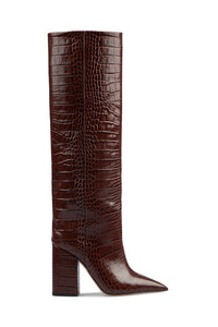 Bottes Anja 100 en cuir embossé - Cioccolato