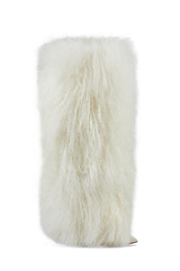 Bottes Furry en daim - White