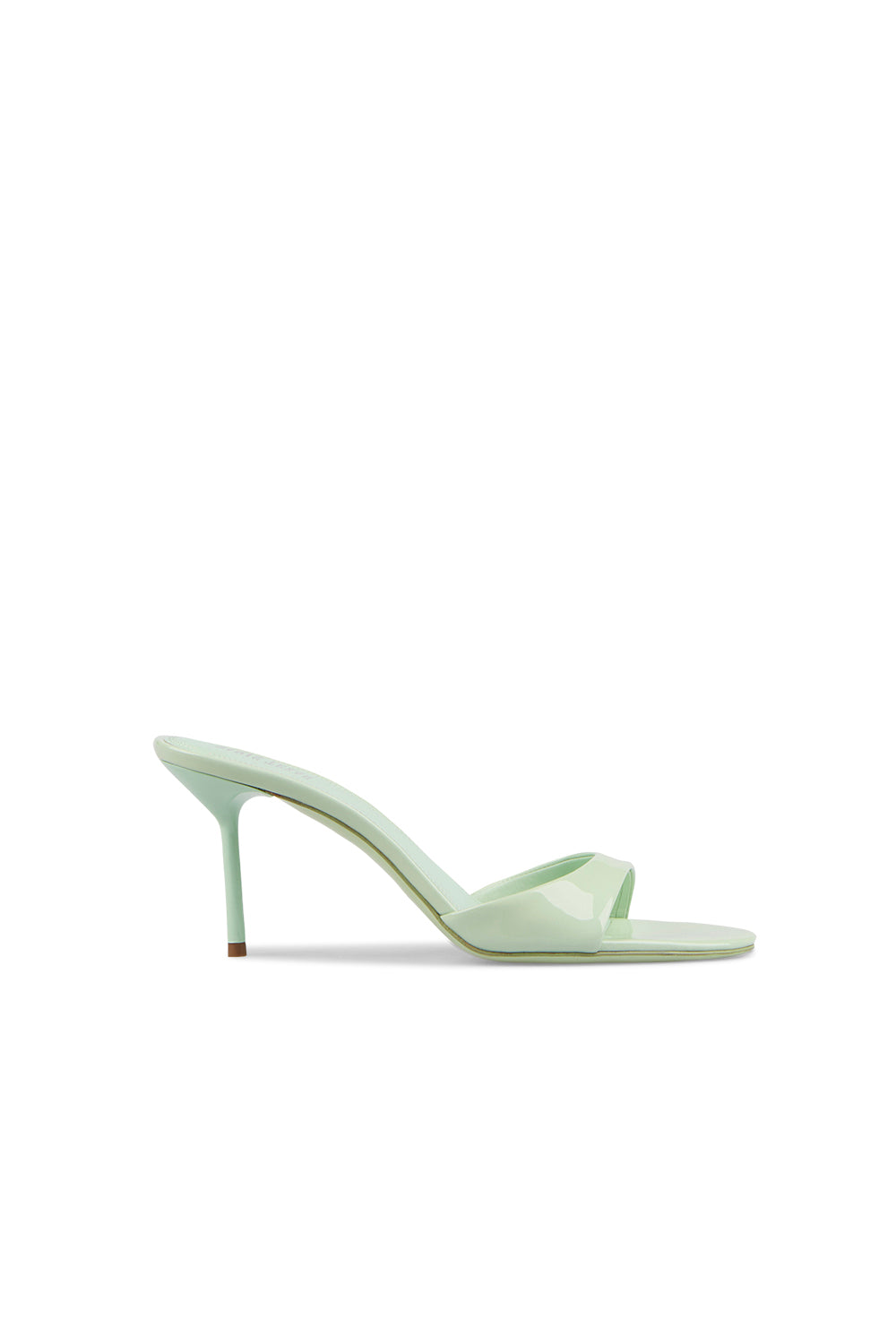Mules à talons Lidia 70 en cuir verni - Celadon
