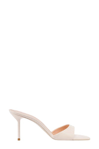 Mules à talons Lidia 70 en cuir verni - Avorio