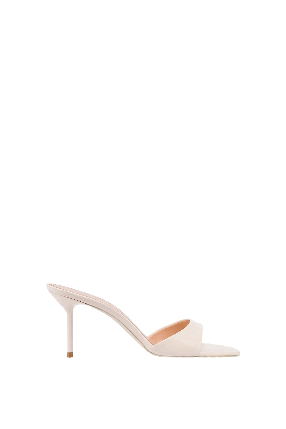 Mules à talons Lidia 70 en cuir verni - Avorio