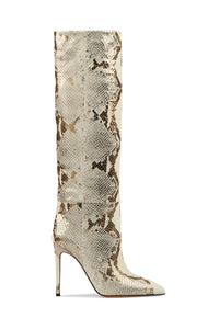 Bottes Stiletto en cuir embossé - Roccia