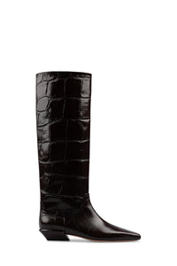 Bottes Bettina en cuir embossé - Black