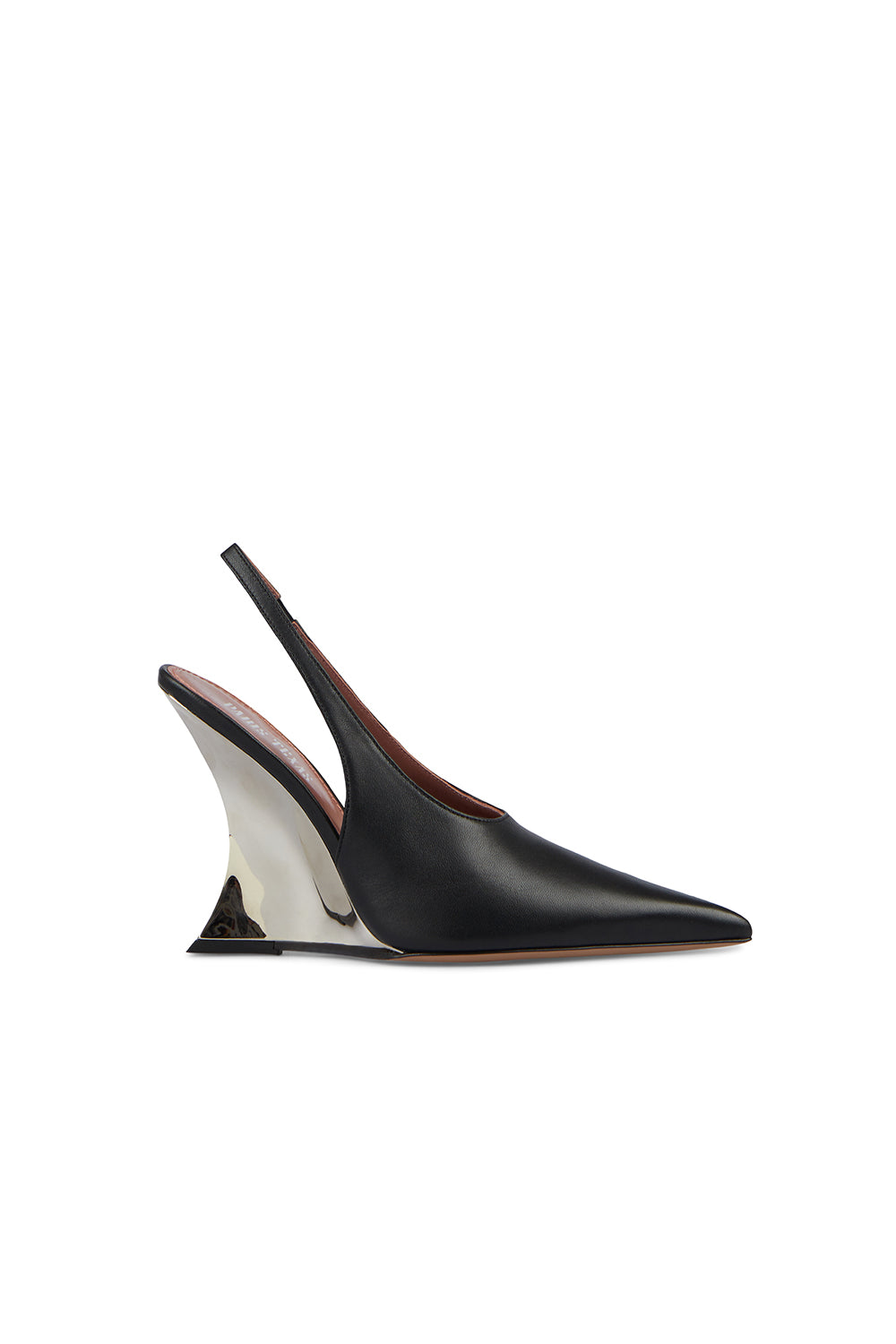 Black Silver Slingbacks - Black Silver