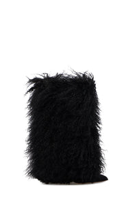 Bottines Furry en daim - Black