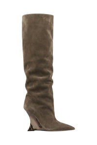 Bottes Nina en daim - Taupe Silver