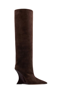 Bottes Nina en daim - Cioccolato Ebano