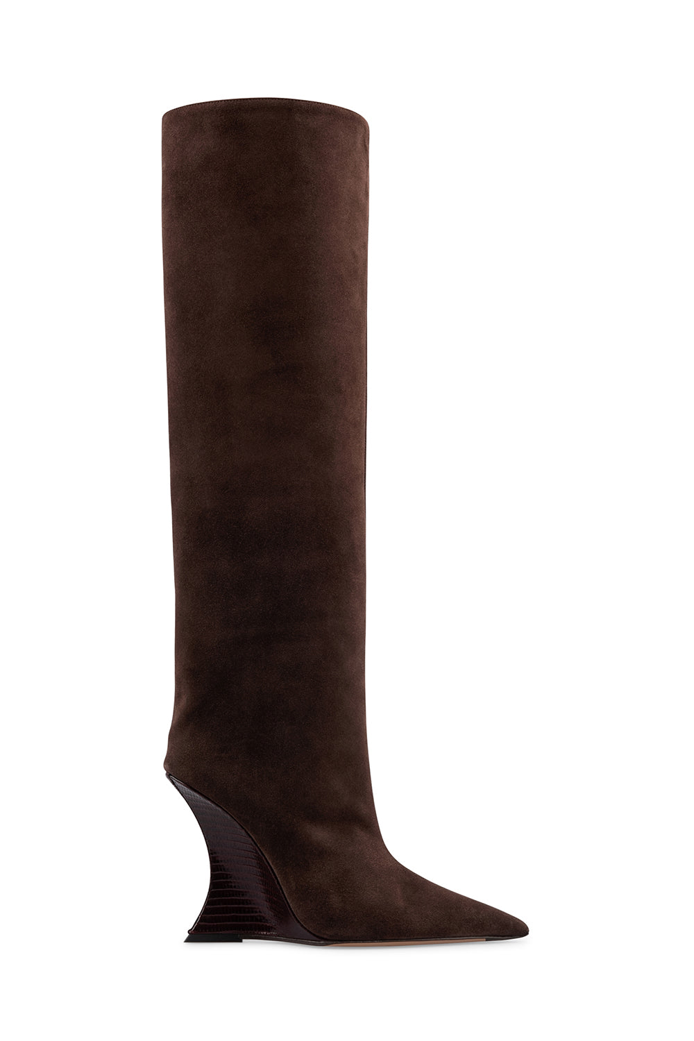 Bottes Nina en daim - Cioccolato Ebano