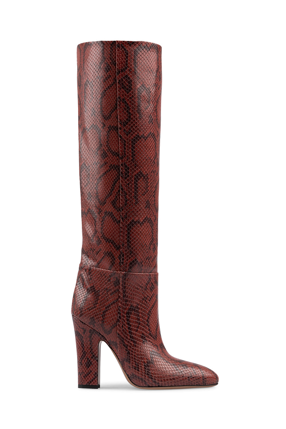 Bottes Lavinia 100 en cuir embossé - Mogano