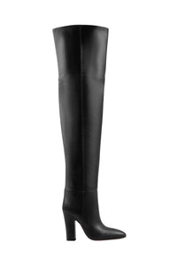 Cuissardes Lavinia 100 en cuir - Black