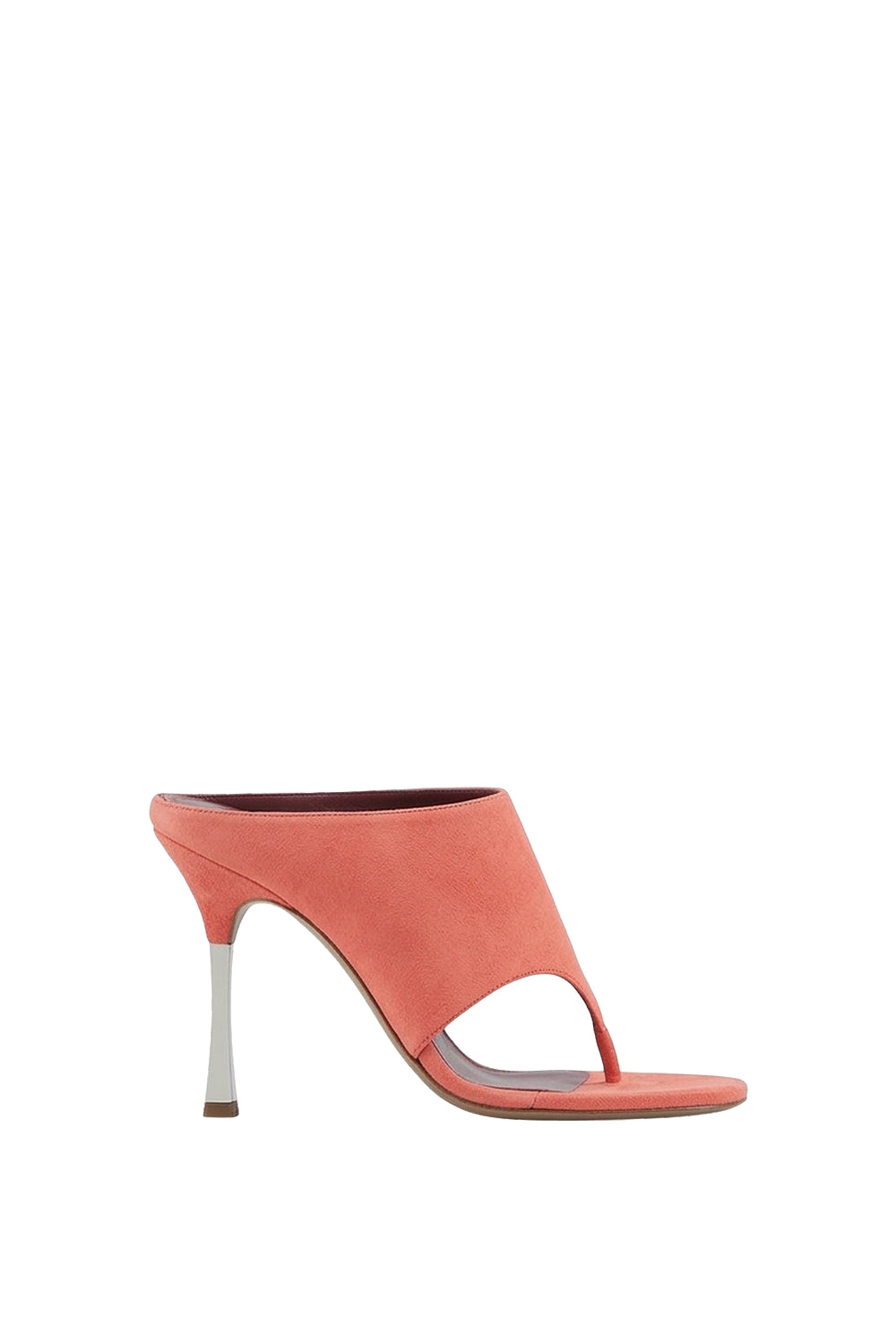 Lorena 100 suede heeled mules - Coral