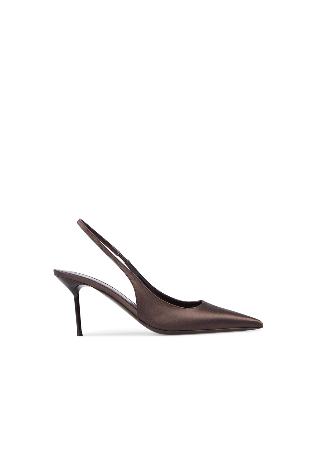Slingbacks Lidia 70 satinées - Ebano