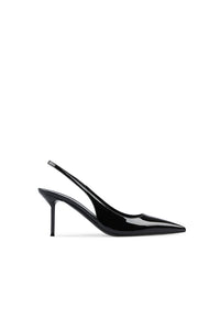 Slingbacks Lidia 70 en cuir verni - Black