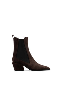 Bottines Bettina 50 en daim - Cioccolato