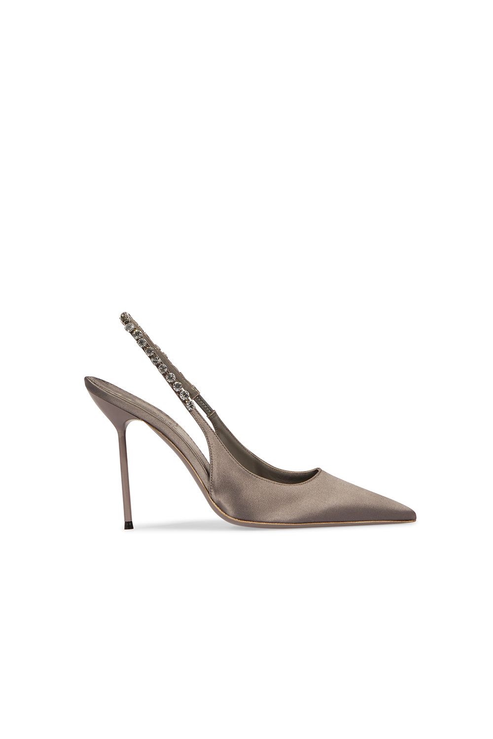 Slingbacks Lidia satinées - Ash Grey Diamond