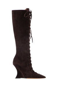 Bottes Nina 105 en daim - Ebano
