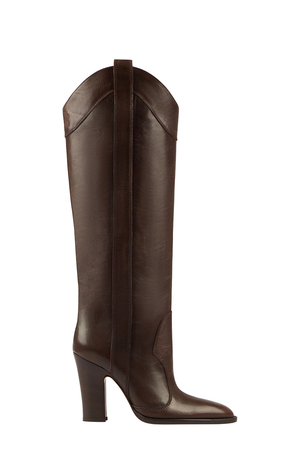 Bottes Lavinia Western 100 en cuir - Ebano