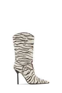 Bottes Lidia Western 105 en cuir imprimé - White Zebra