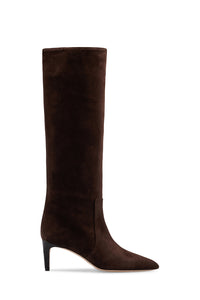 Bottes Stiletto 60 en daim - Cioccolato