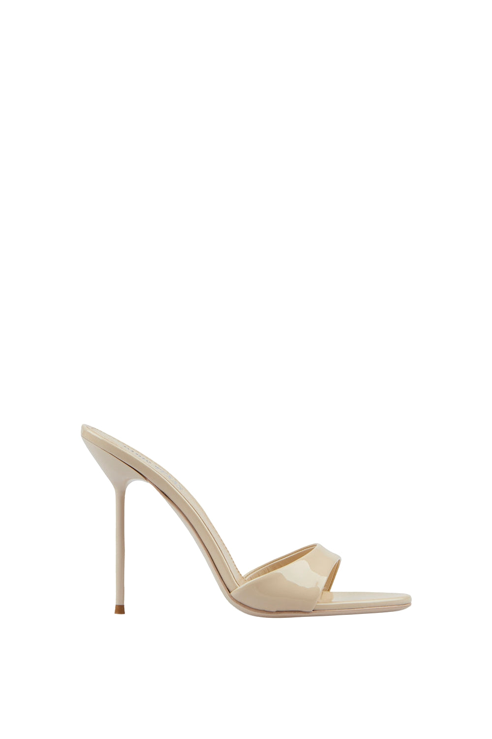 Lidia 105 patent leather heeled mules - Amarena