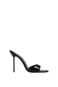 Mules à talons Lidia 105 en cuir verni - Black