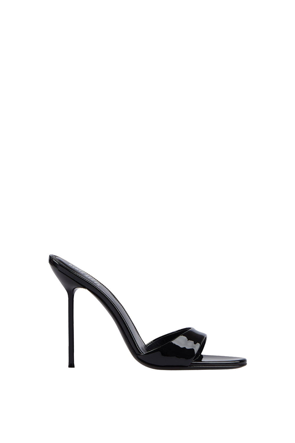 Mules à talons Lidia 105 en cuir verni - Black