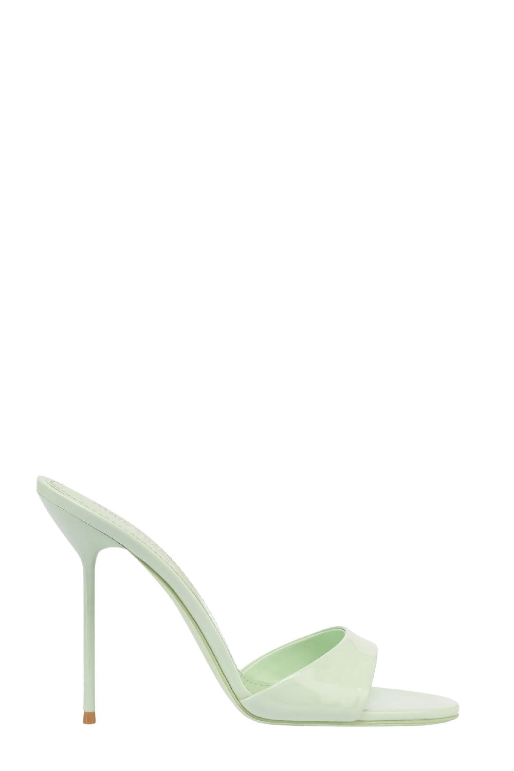 Mules à talons Lidia 105 en cuir verni - Celadon