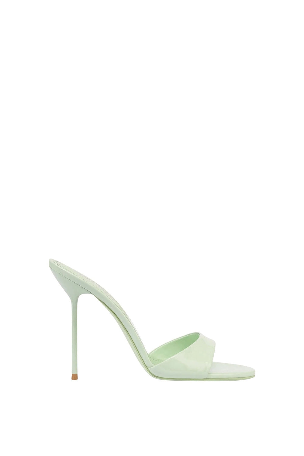 Mules à talons Lidia 105 en cuir verni - Celadon