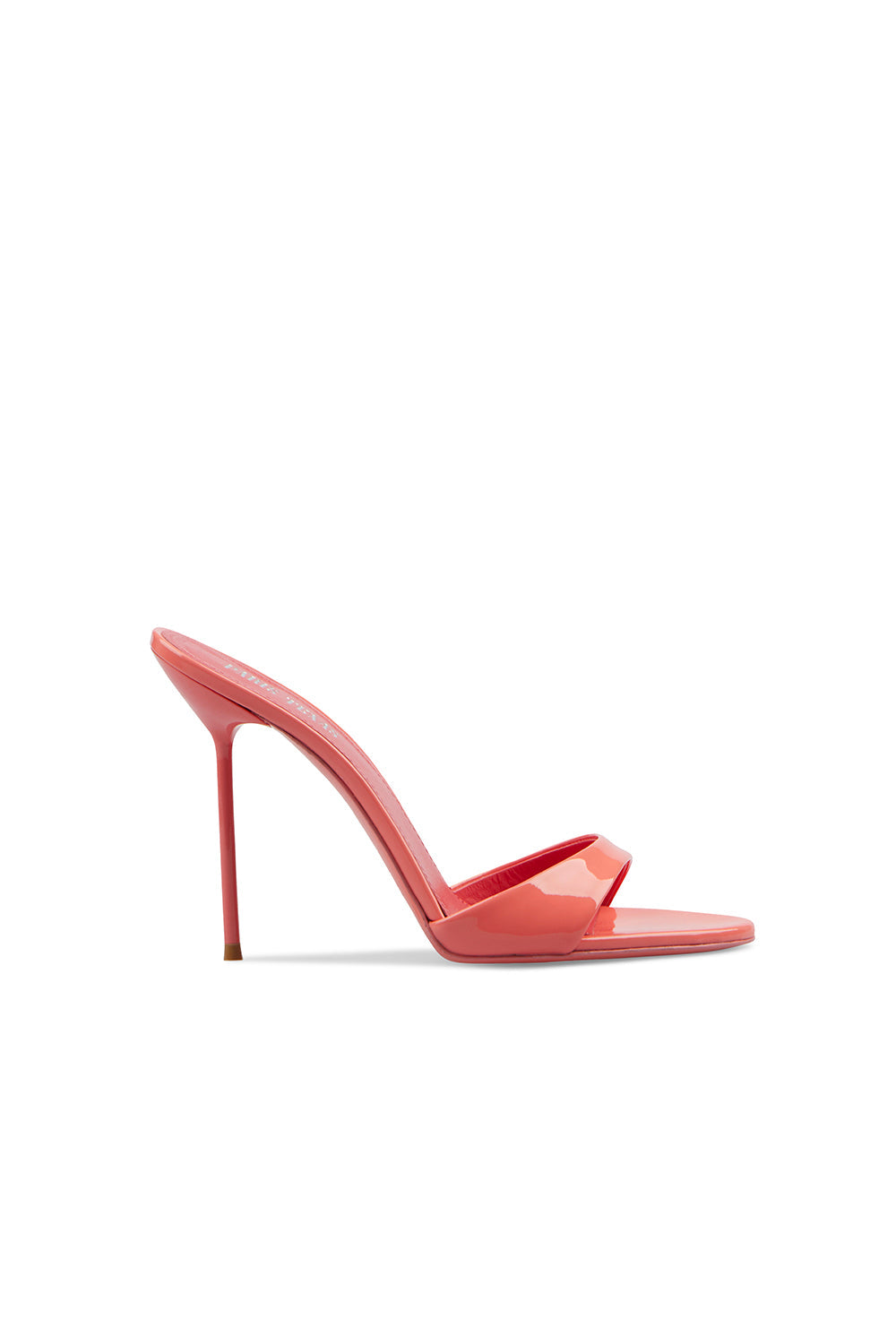 Mules à talons Lidia 105 en cuir verni - Coral