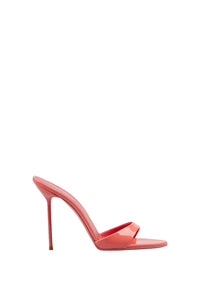 Mules à talons Lidia 105 en cuir verni - Coral