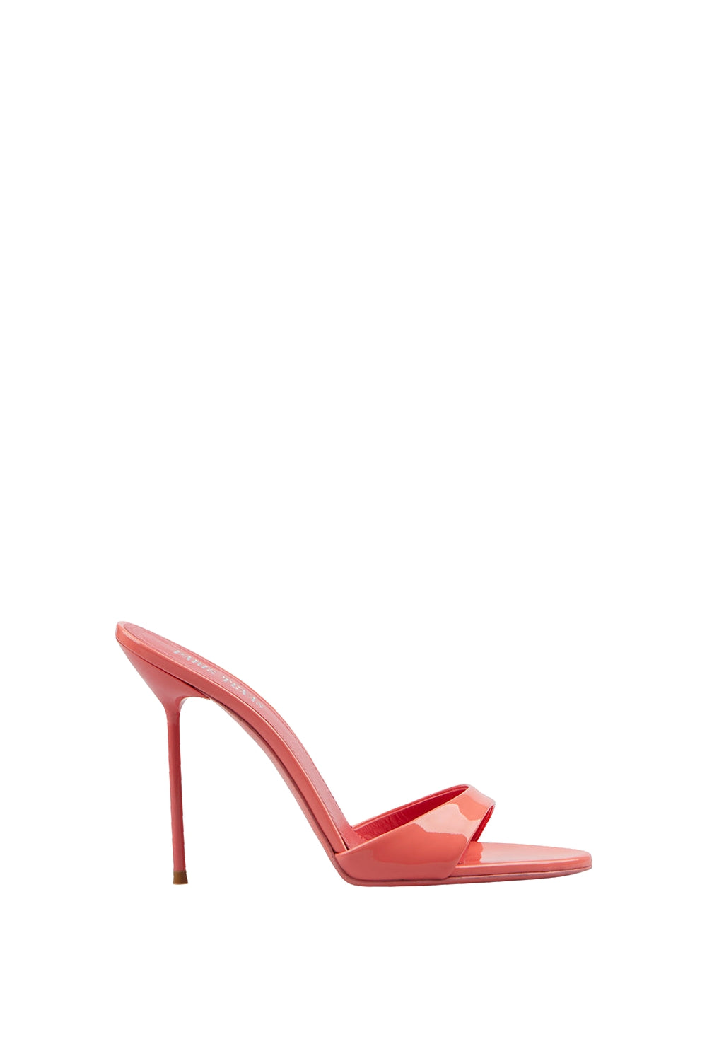 Mules à talons Lidia 105 en cuir verni - Coral