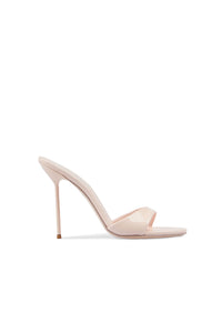 Mules à talons Lidia 105 en cuir verni - Powder