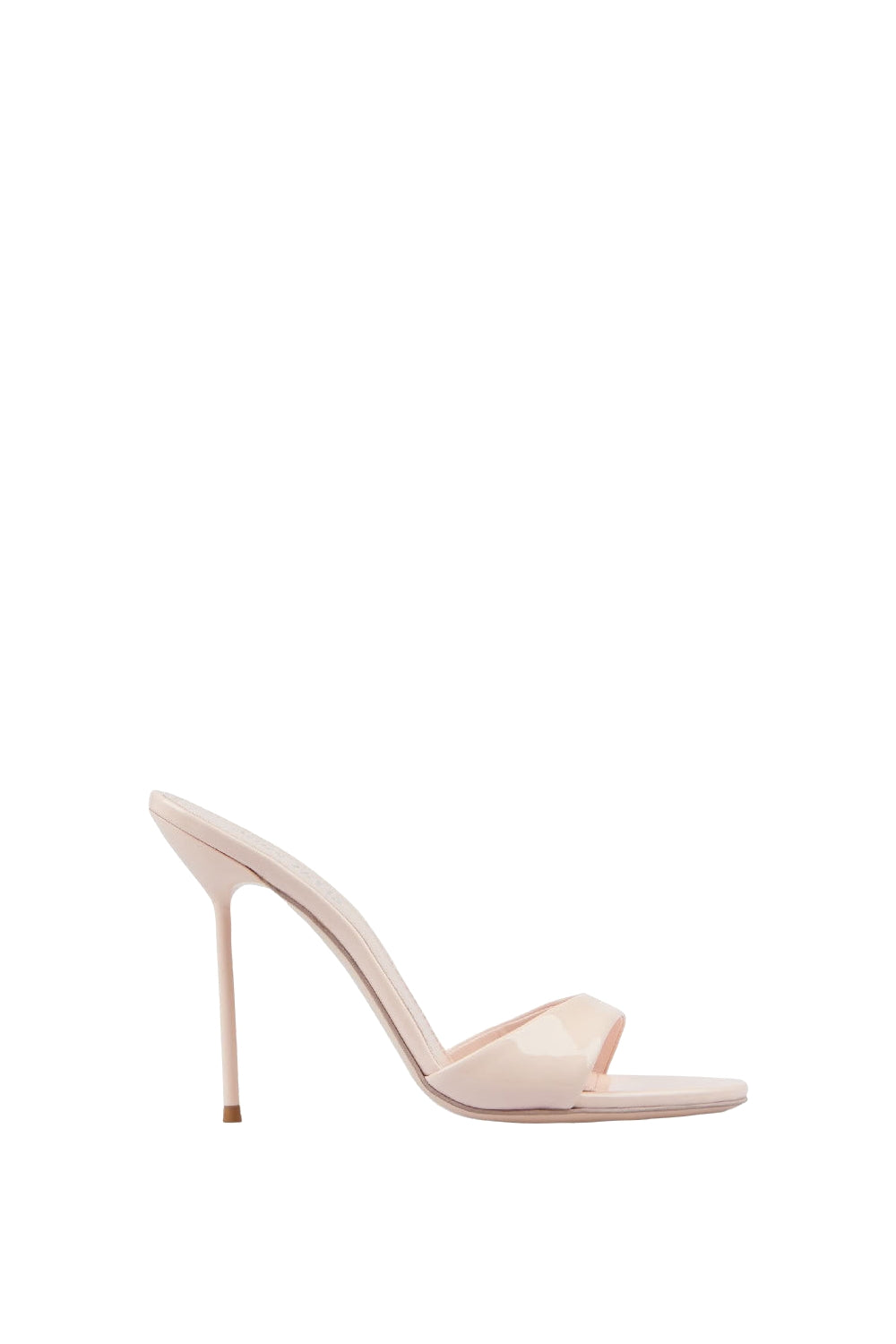 Mules à talons Lidia 105 en cuir verni - Powder