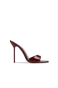 Mules à talons Lidia 105 en cuir verni - Rouge Noir