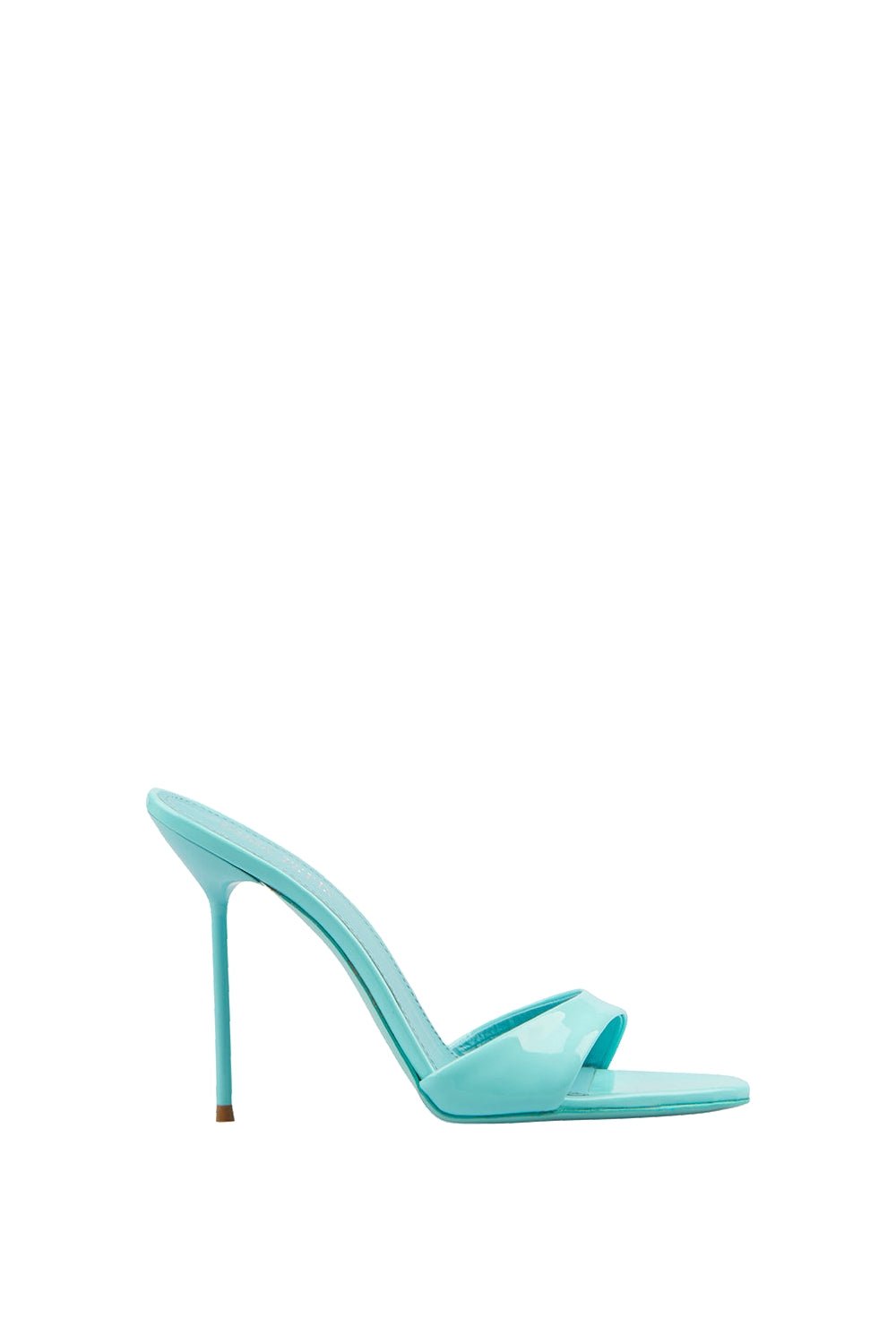 Lidia 105 patent leather heeled mules - Turchese