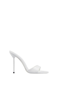 Mules à talons Lidia 105 en cuir verni - White