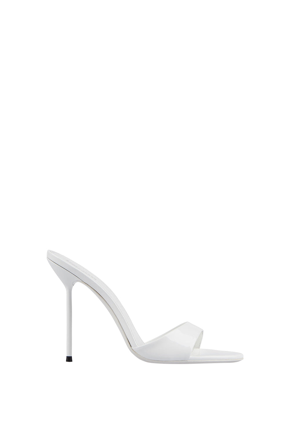Mules à talons Lidia 105 en cuir verni - White